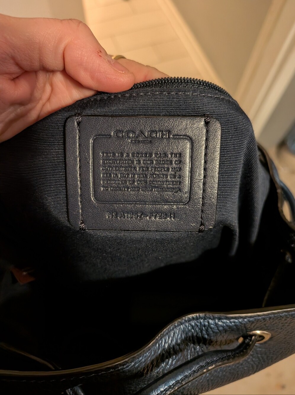 Vintage Coach Y2k Black Leather Backpack - Coach - Picture 3 of 3